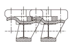 Double circular arc chain plate